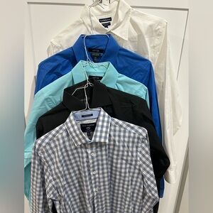 Men's Dress Shirts - Blue, Aqua, Black, White, and Checkered